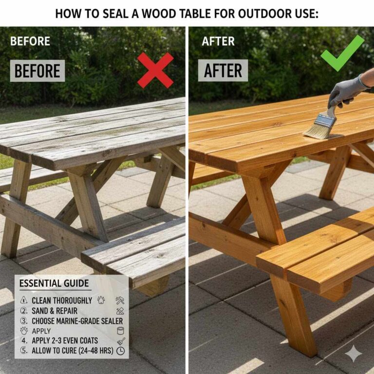 How To Seal A Wood Table For Outdoor Use