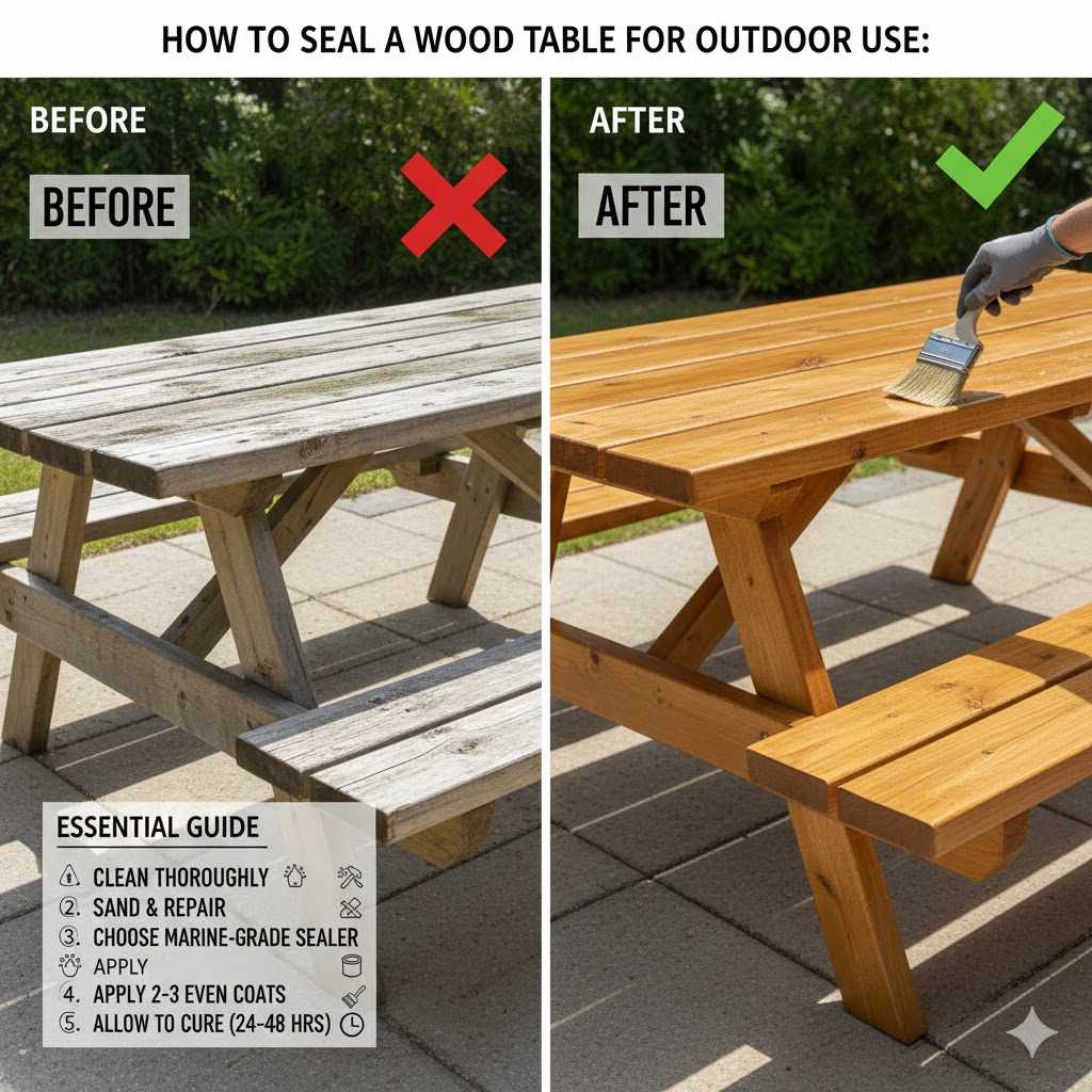 How To Seal A Wood Table For Outdoor Use