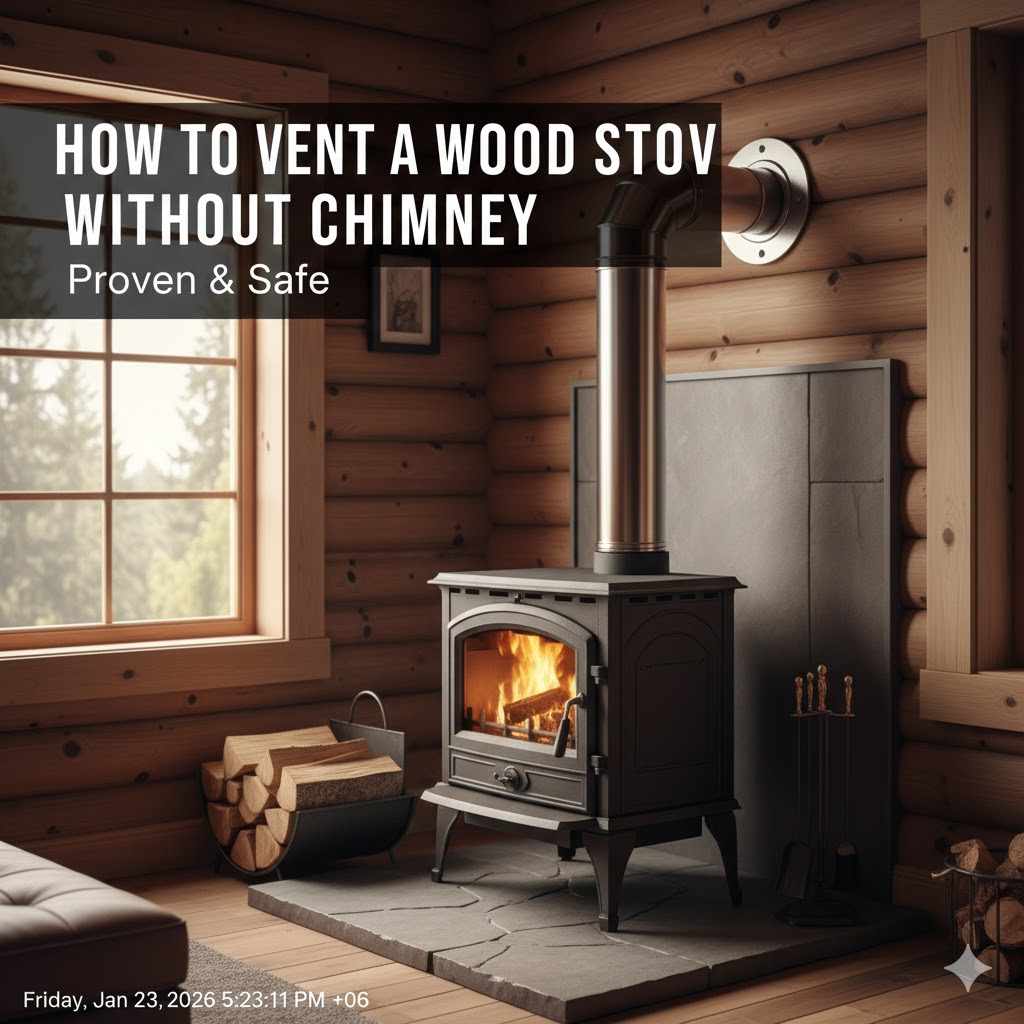 How To Vent a Wood Stove Without a Chimney Proven & Safe