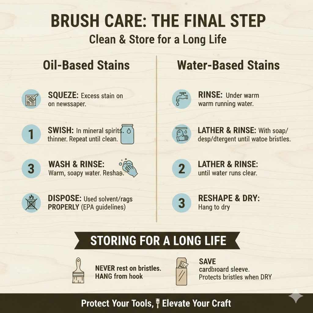 How to Clean and Care for Your Staining Brushes