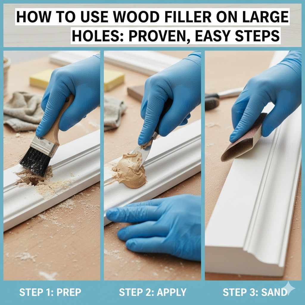 How to Use Wood Filler on Large Holes