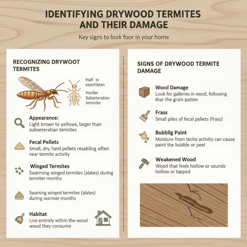Identifying Drywood Termites and Their Damage

