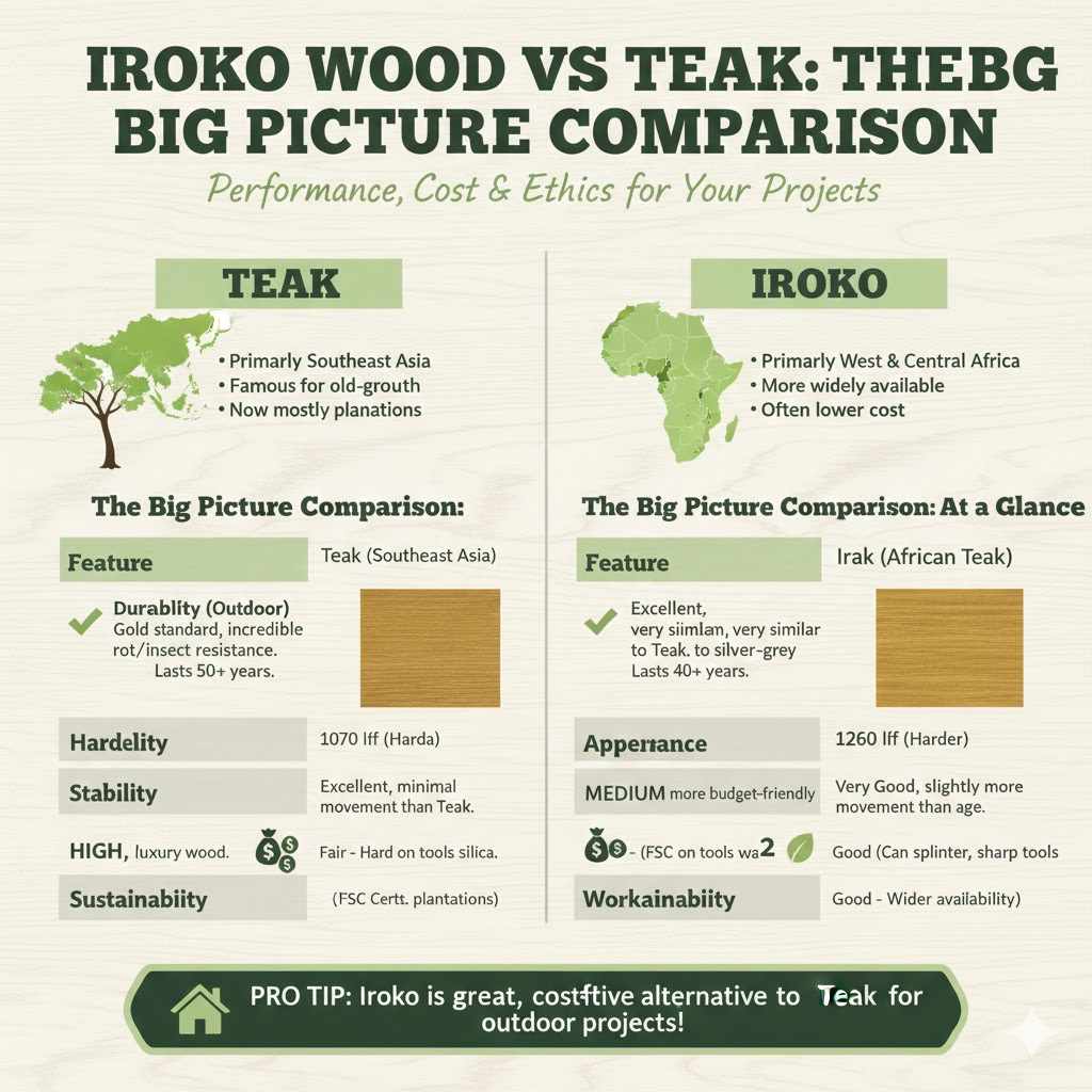 Iroko Wood vs Teak