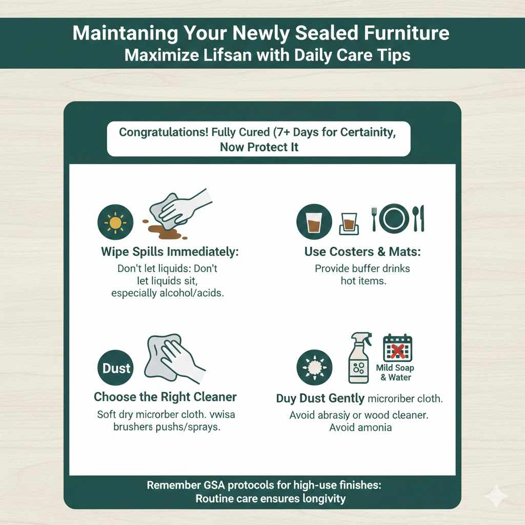 Maintaining Your Newly Sealed Furniture

