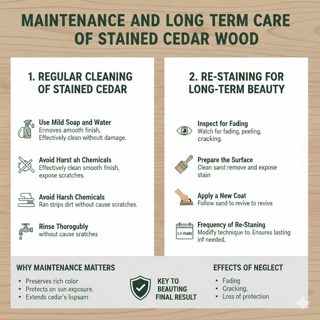 Maintenance and Long-Term Care of Stained Cedar