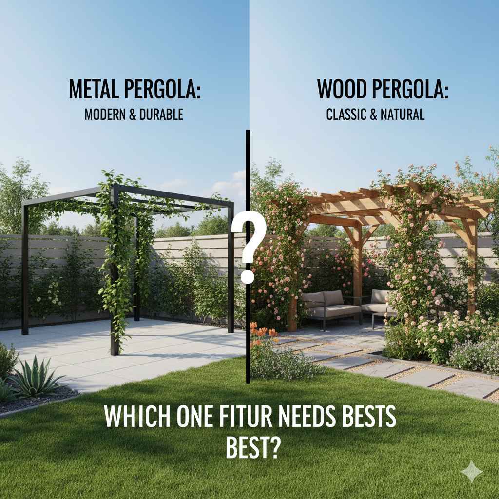 Metal Versus Wood Pergola