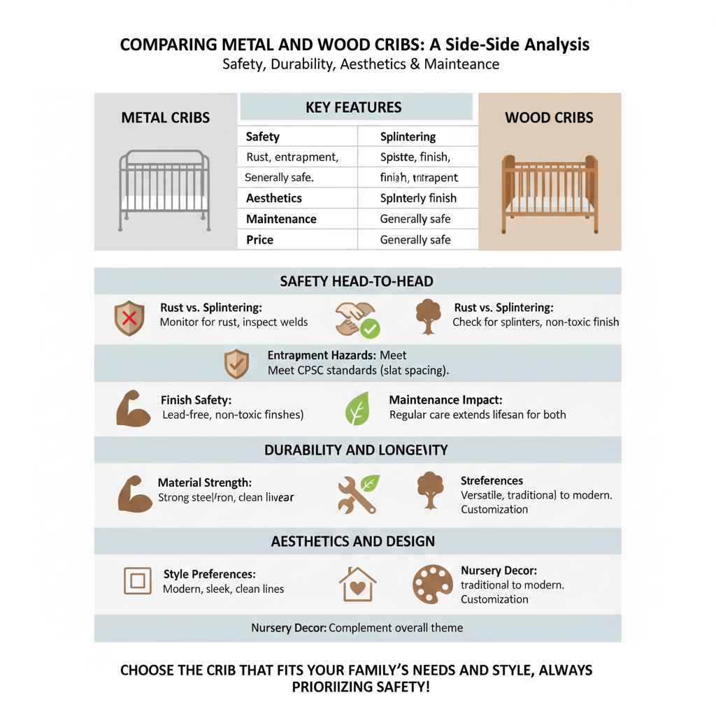 Comparing Metal and Wood Cribs