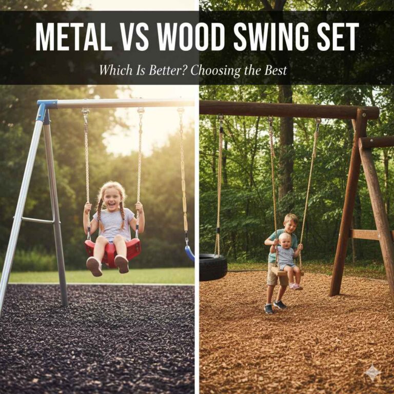 Metal vs Wood Swing Set