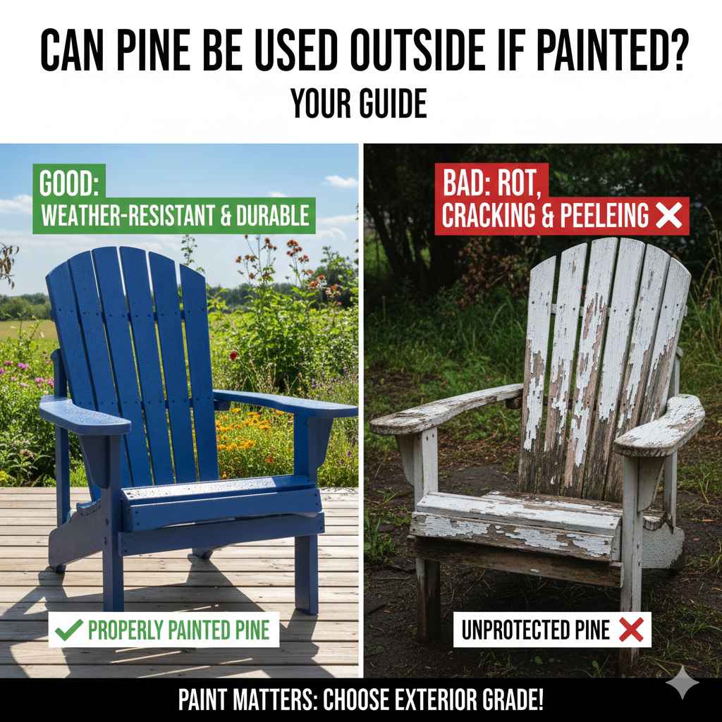 Can Pine Be Used Outside If Painted