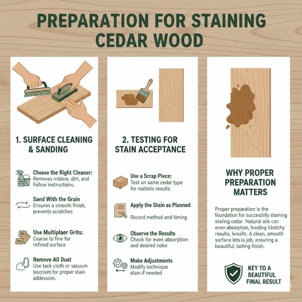 Preparation for Staining Cedar Wood