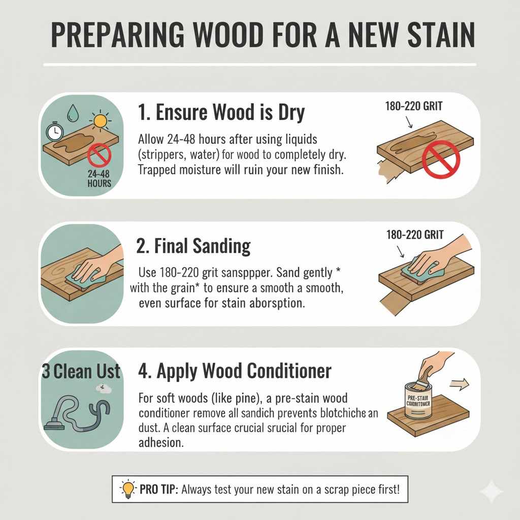 Preparing the Wood for a New Stain
