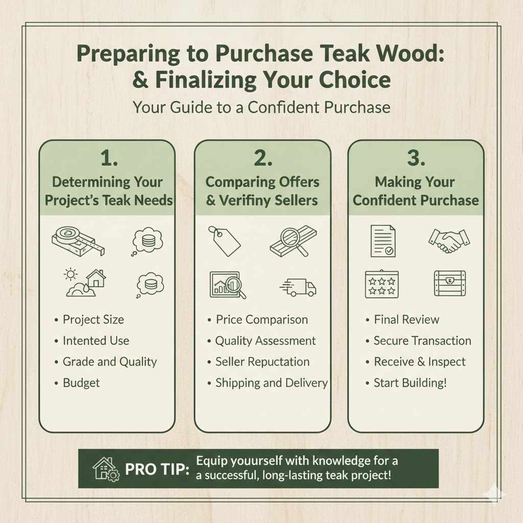 Preparing to Purchase Teak Wood and Finalizing Your Choice


