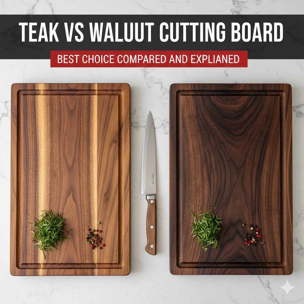 Teak vs Walnut Cutting Board