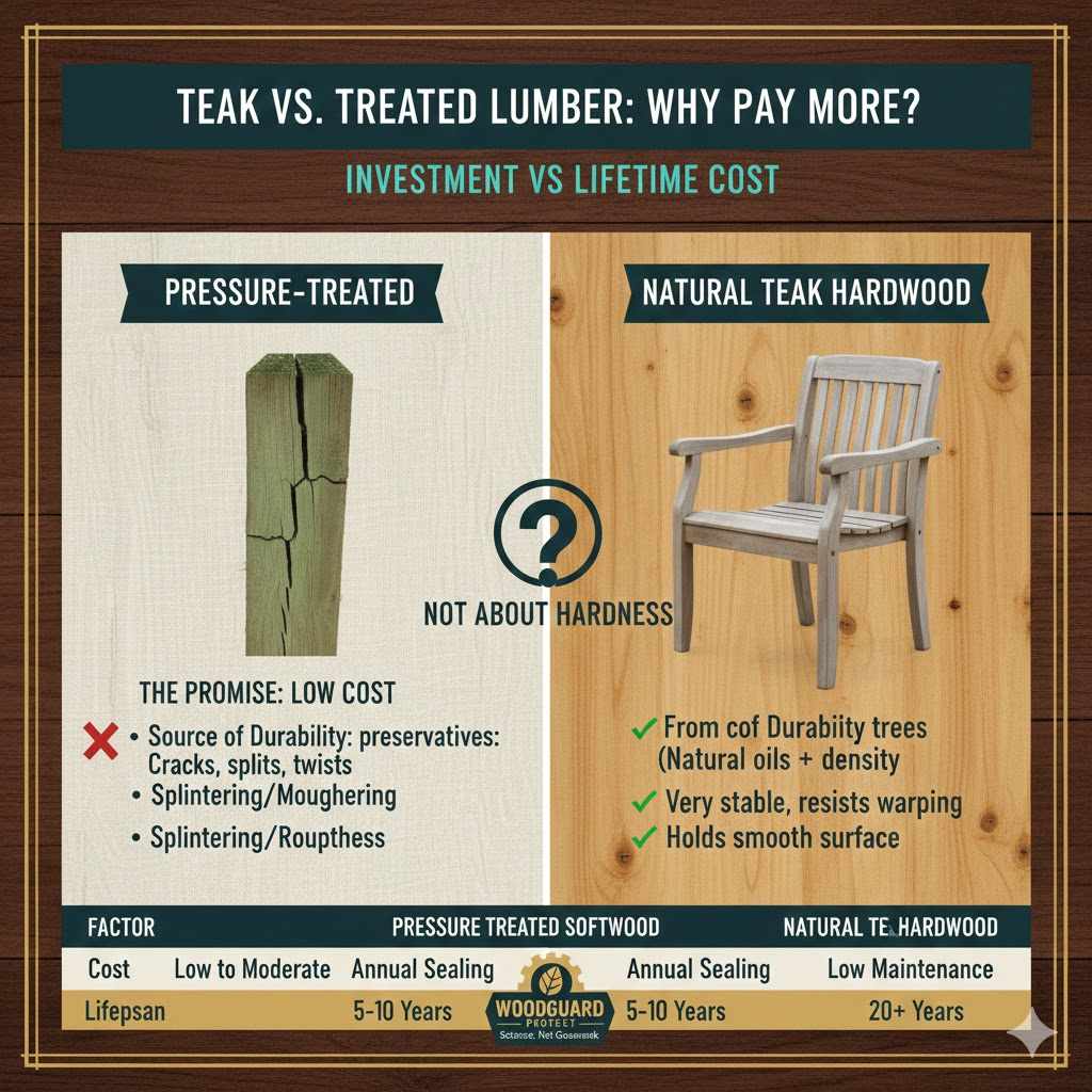 Teak vs. Treated Lumber