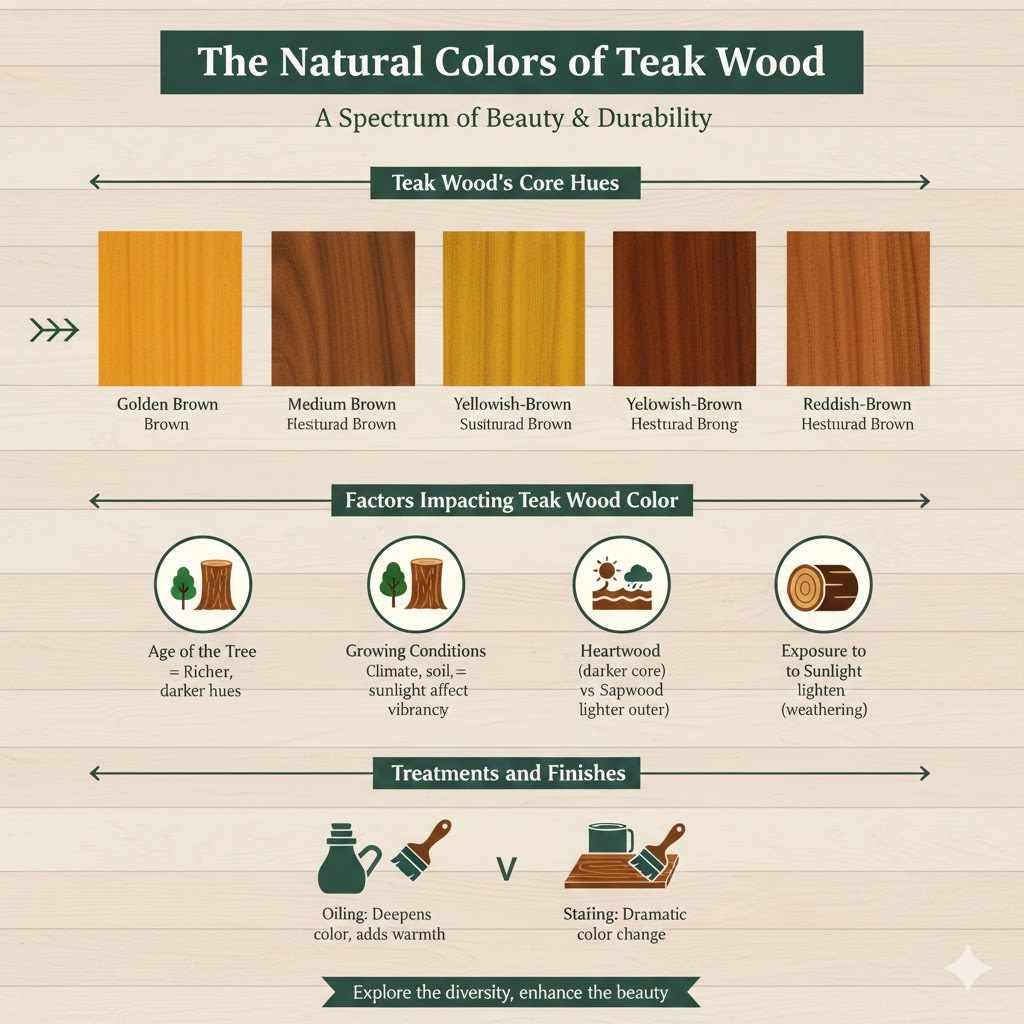 The Natural Colors of Teak Wood

