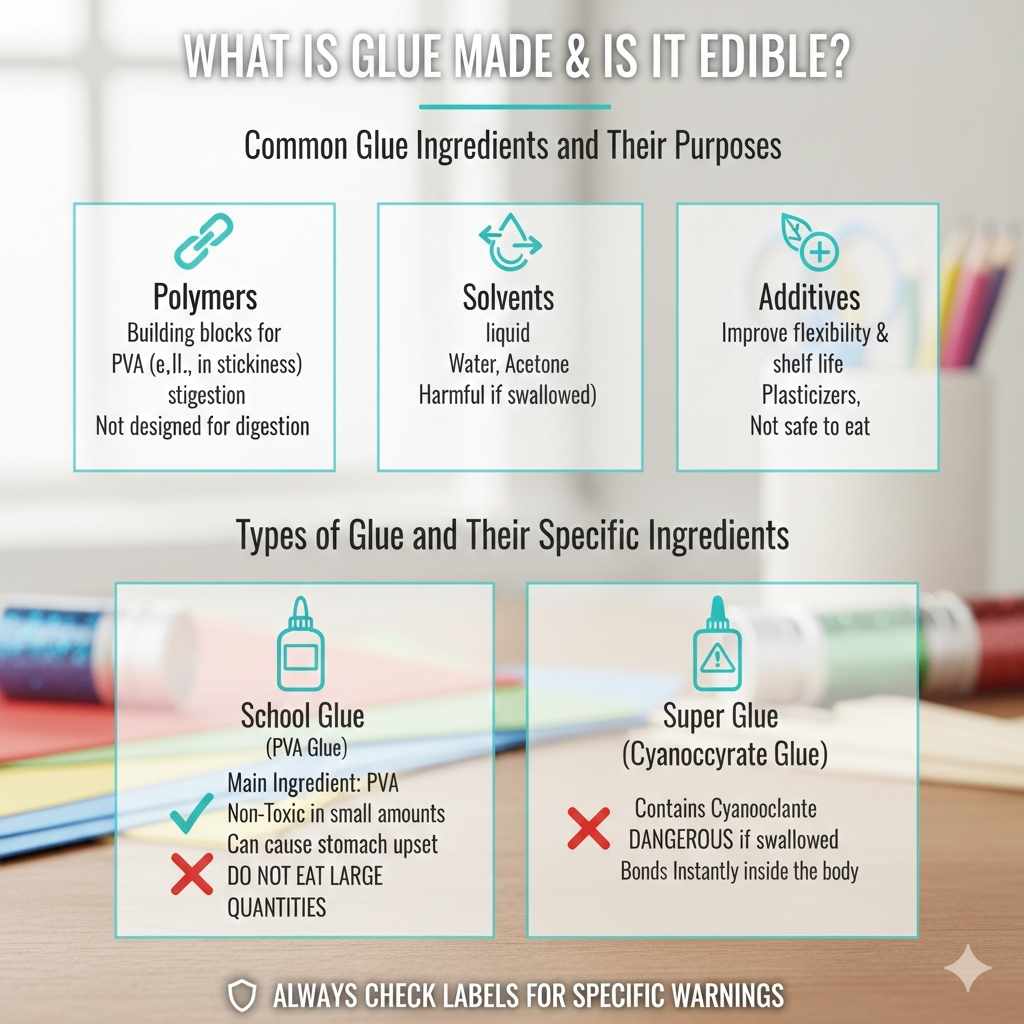 What Is Glue Made Of and Is It Edible