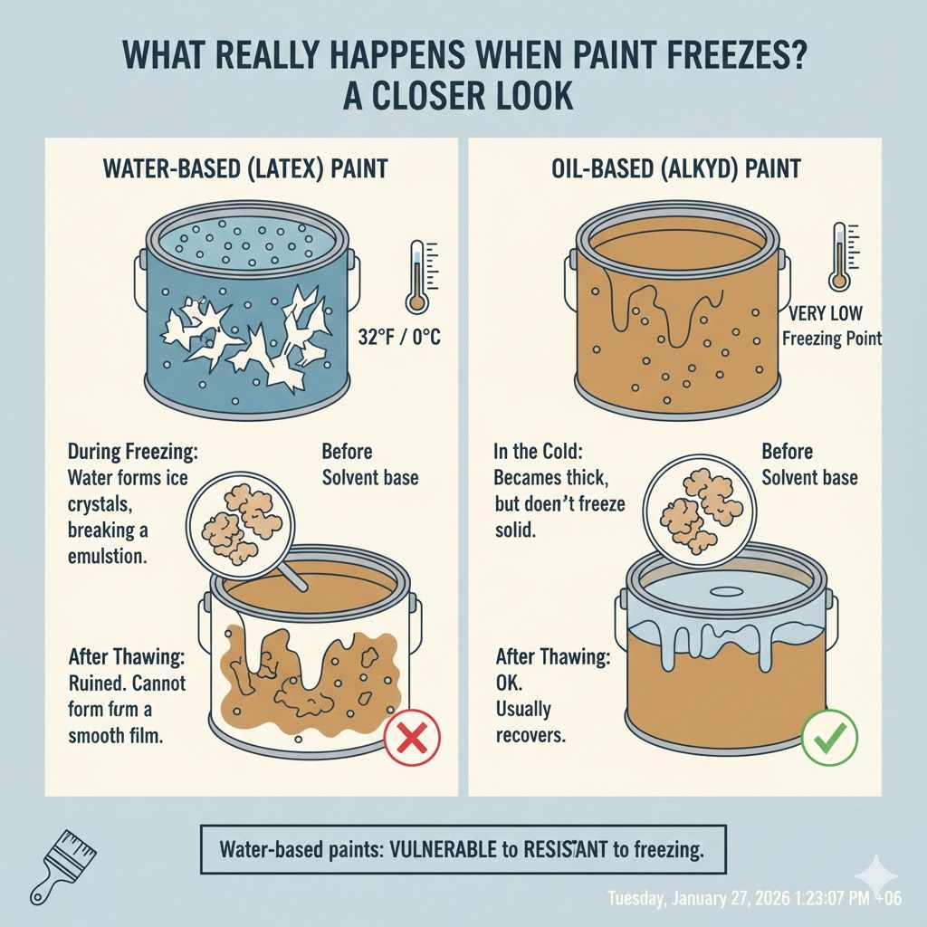 What Really Happens When Paint Freezes