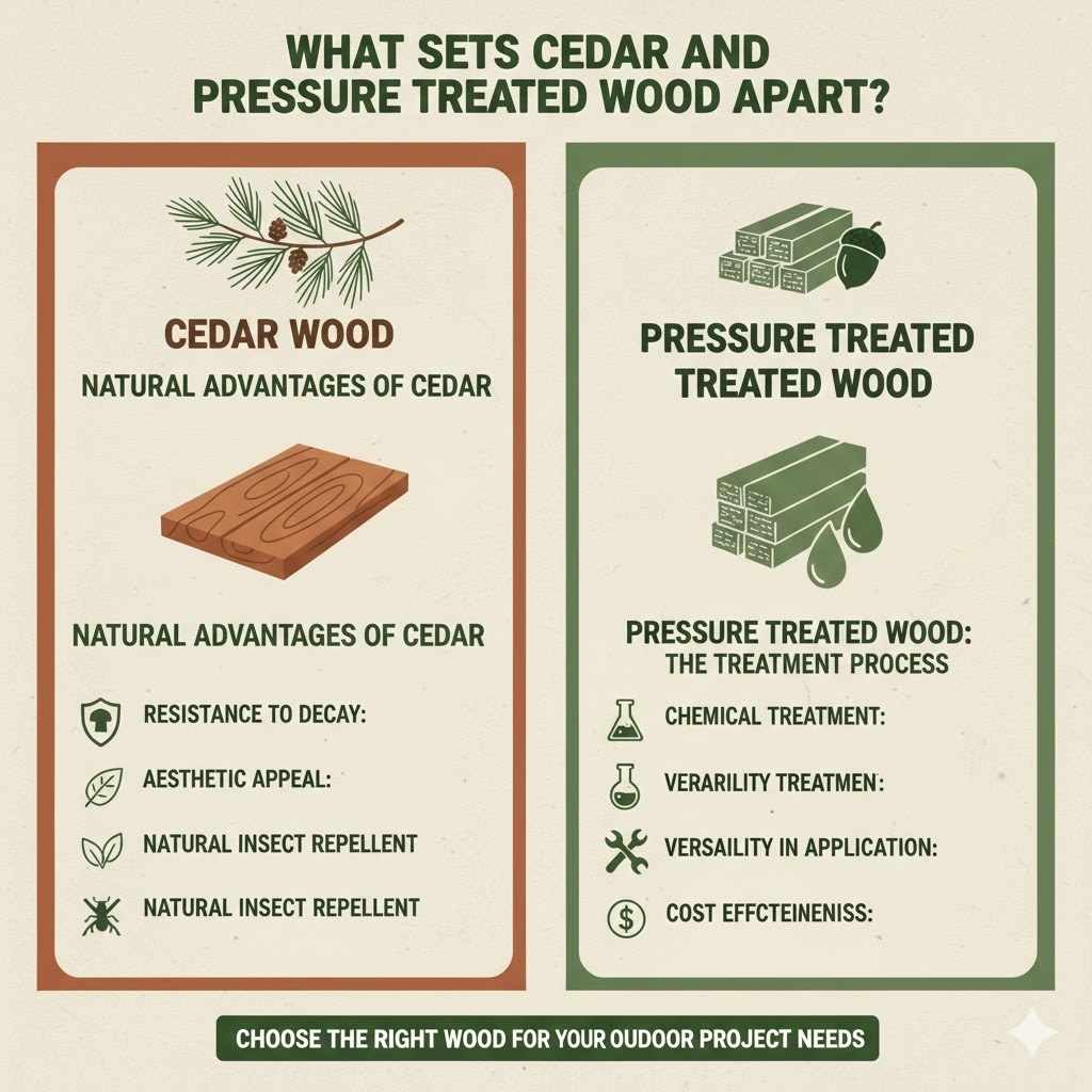 Where to Use Cedar and Pressure Treated Wood