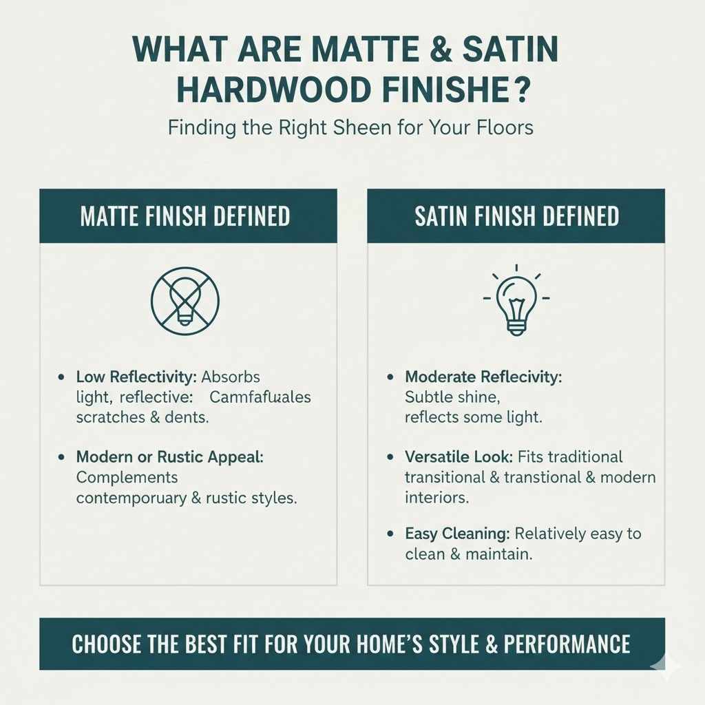 What are Matte and Satin Hardwood Finishes?