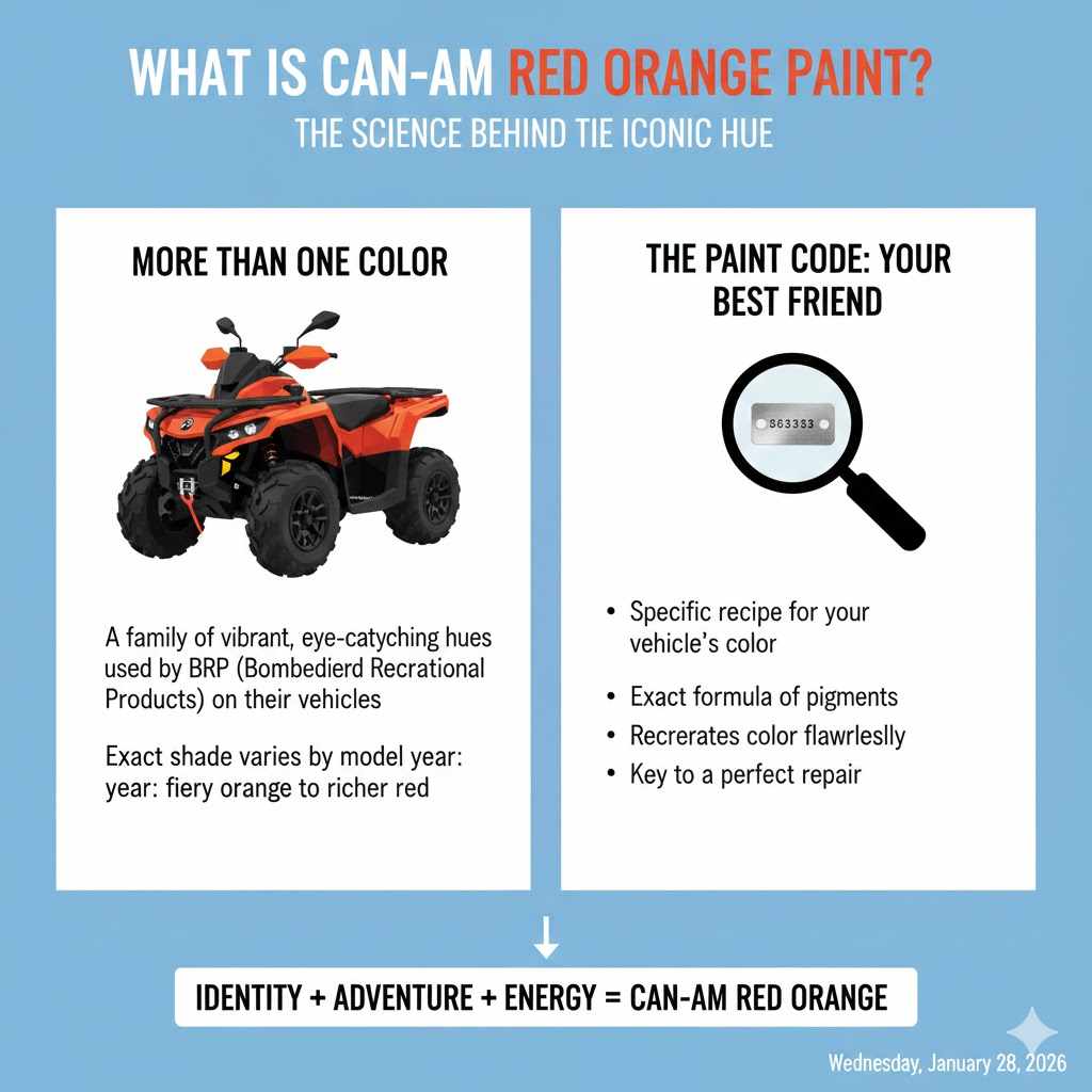 What is Can-Am Red Orange Paint