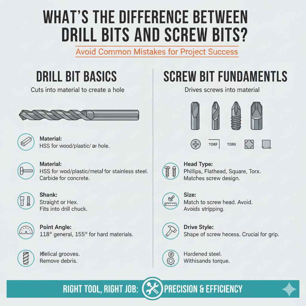 What's the Difference Between Drill Bits and Screw Bits