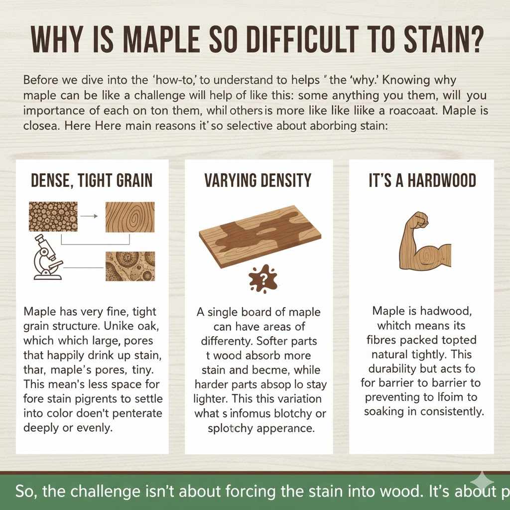 Why Is Maple So Difficult to Stain