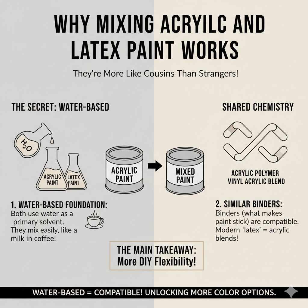 Why Mixing Acrylic and Latex Paint Actually Works