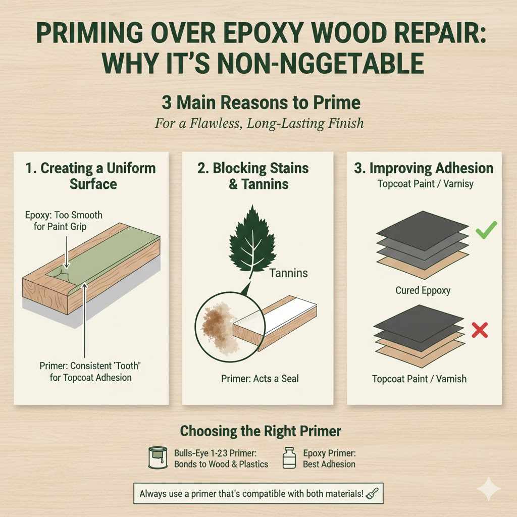 Why Priming Over Epoxy Wood Repair is Non-Negotiable