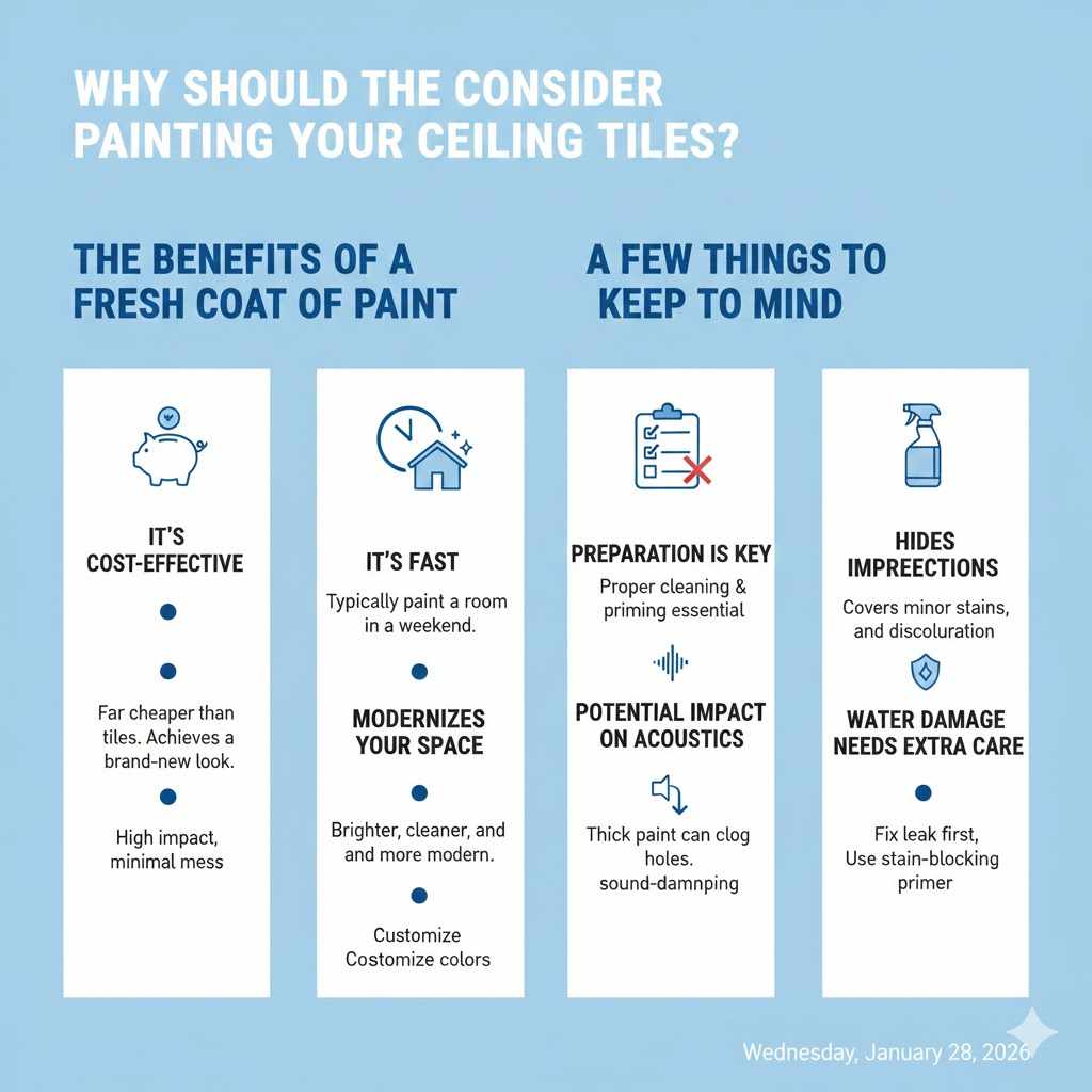 Why Should You Consider Painting Your Ceiling Tiles