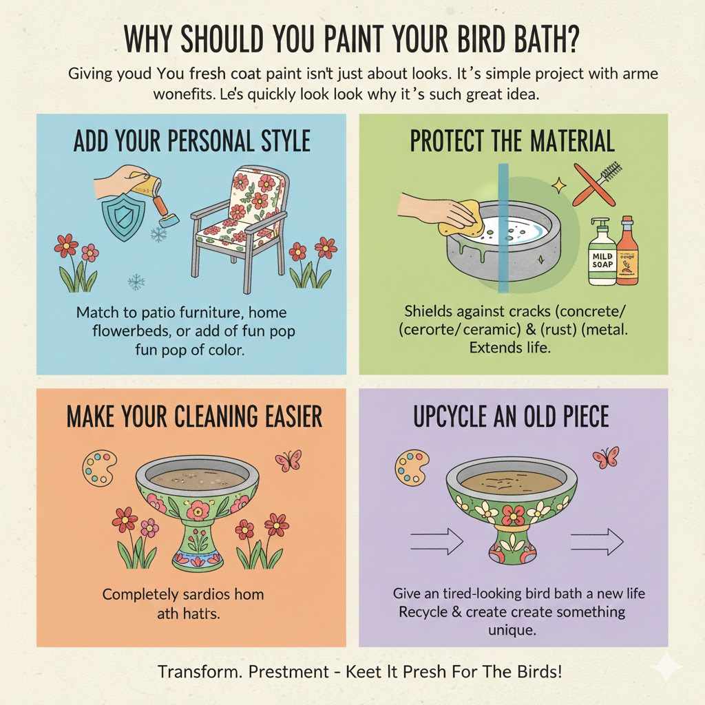 Why Should You Paint Your Bird Bath