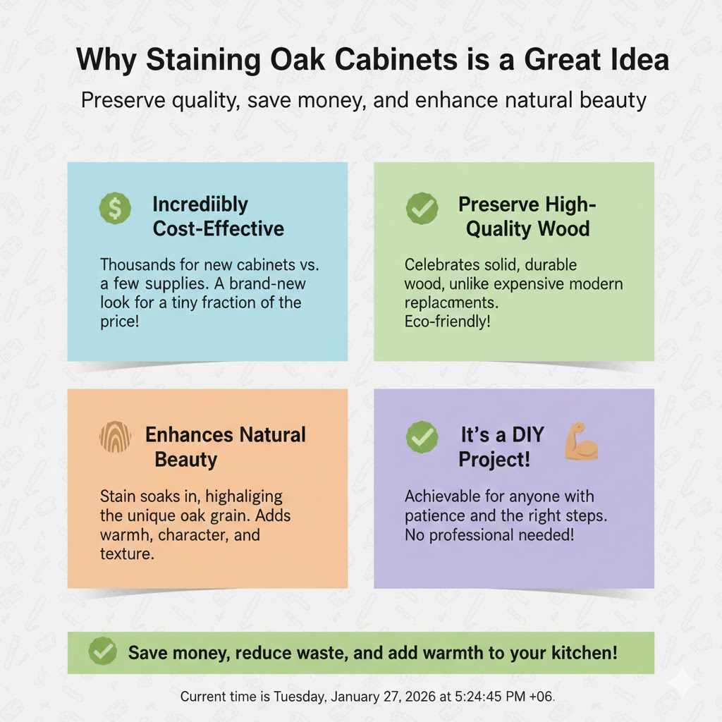 Why Staining Oak Cabinets is a Great Idea