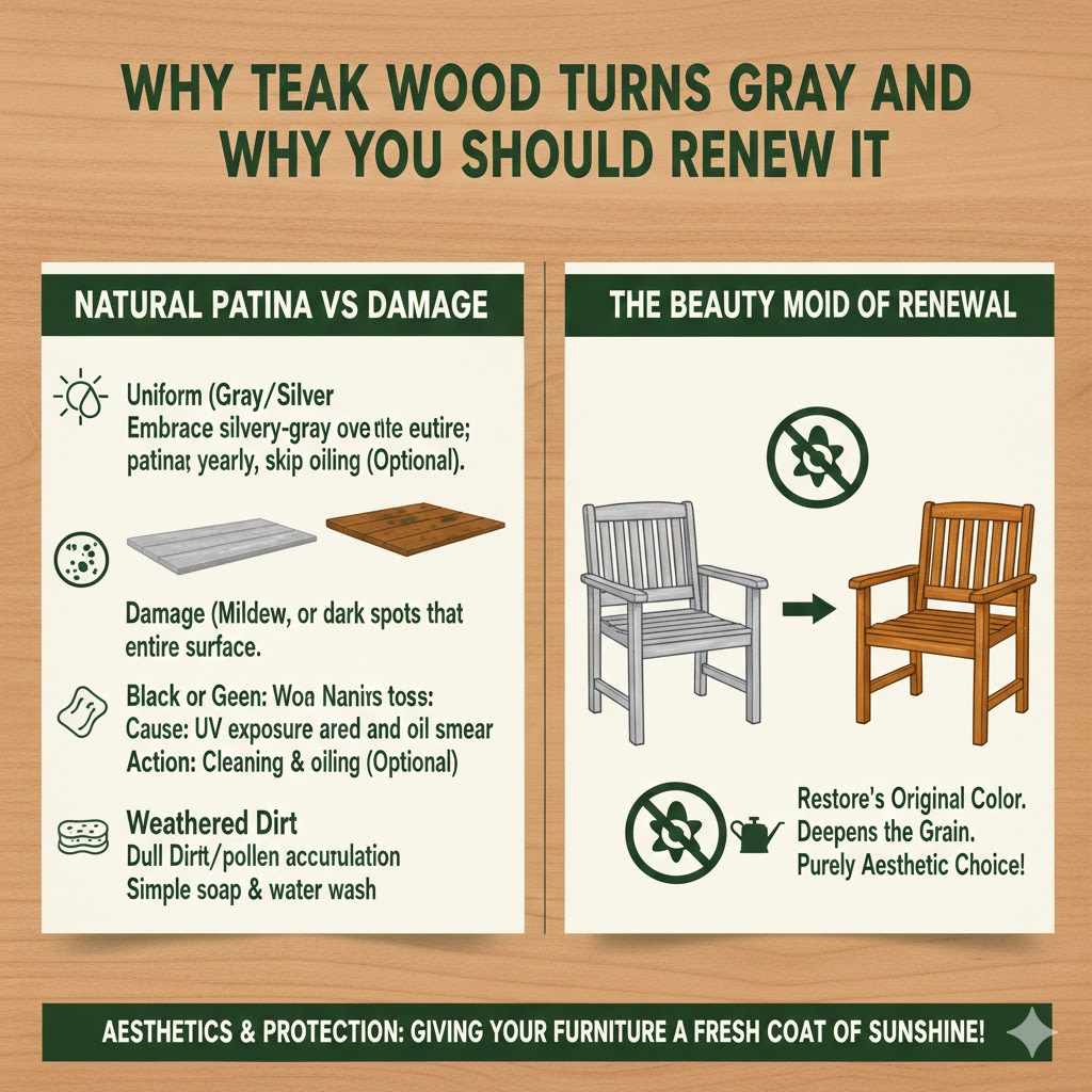 Why Teak Wood Turns Gray and Why You Should Renew It

