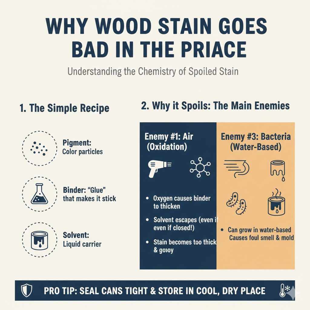 Why Wood Stain Goes Bad in the First Place
