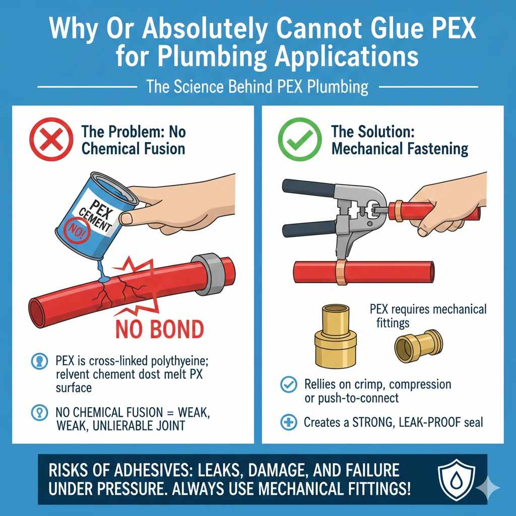 Why You Absolutely Cannot Glue PEX for Plumbing Applications

