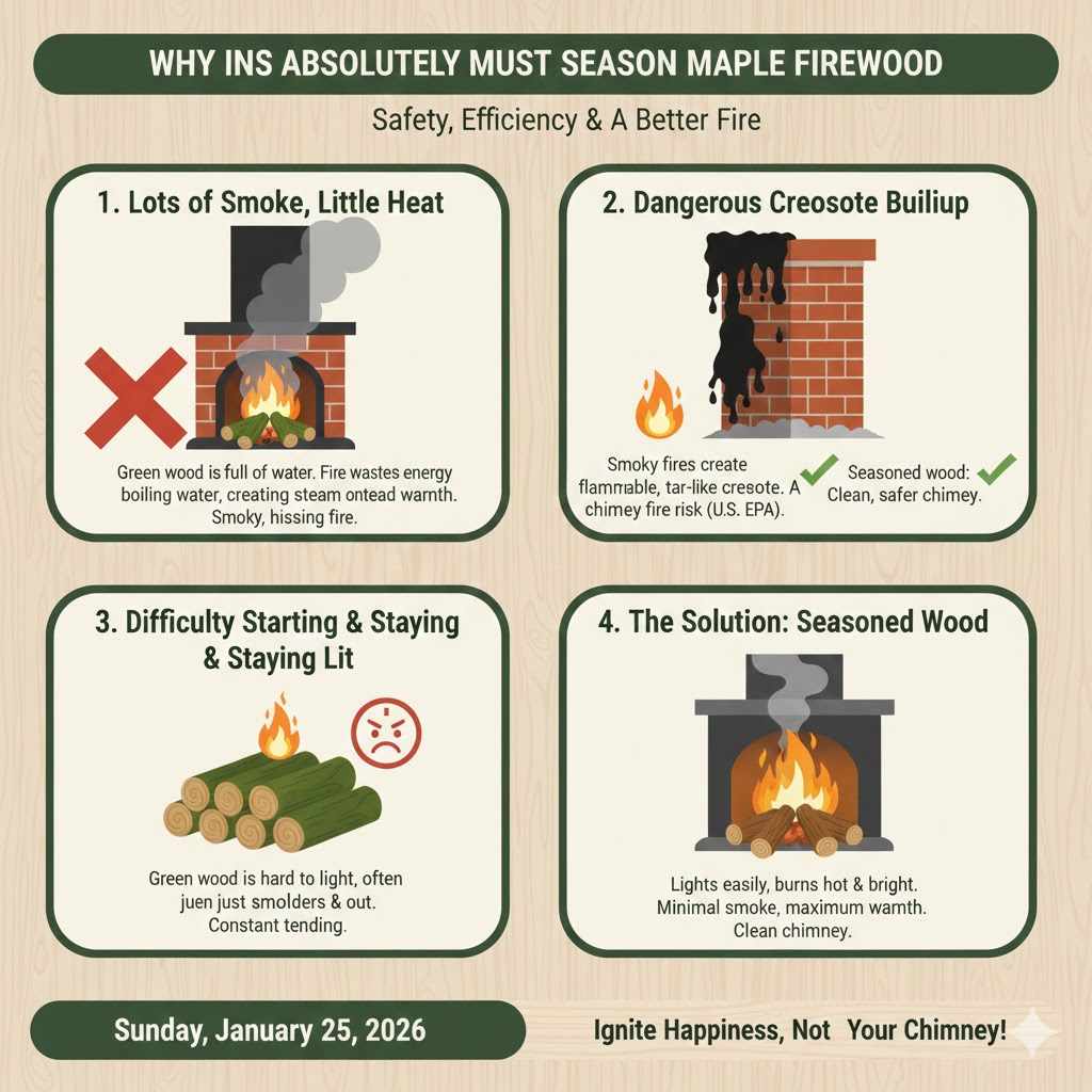 Why You Absolutely Must Season Maple Firewood