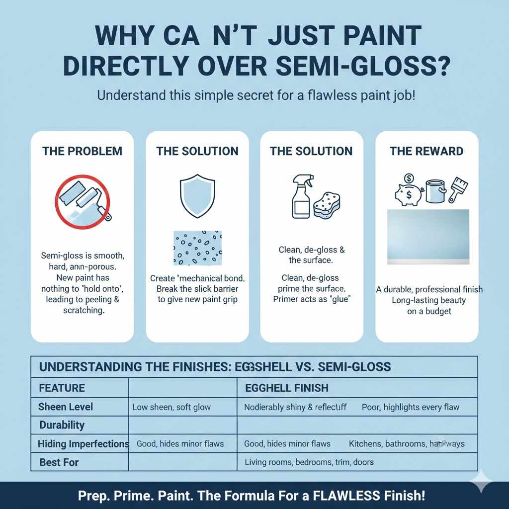 Why You Can't Just Paint Directly Over Semi-Gloss