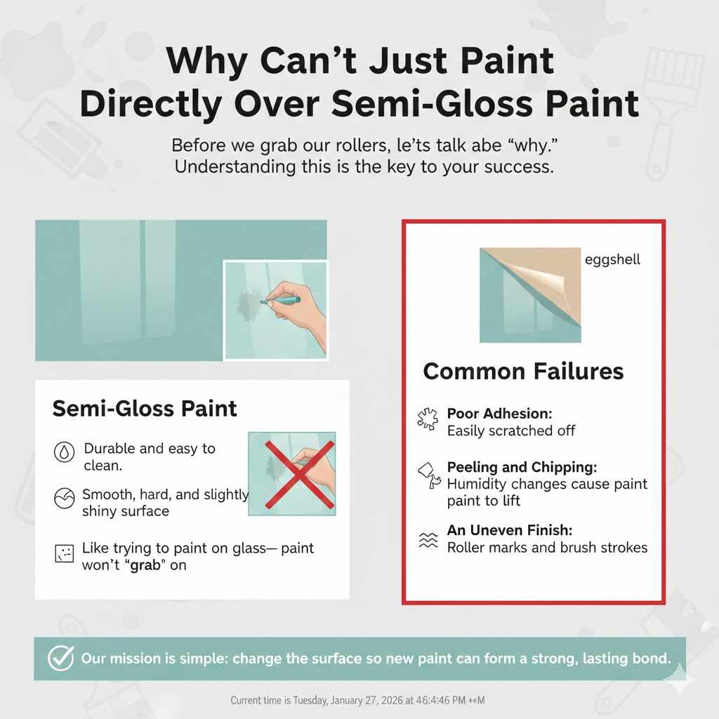 Why You Can't Just Paint Directly Over Semi-Gloss Paint