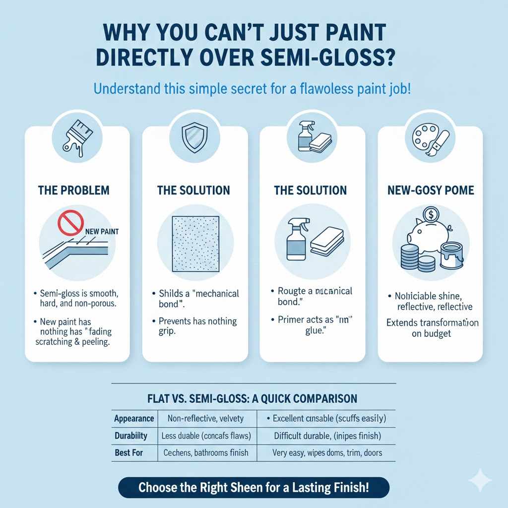 Why You Can't Just Paint Directly Over Semi-Gloss