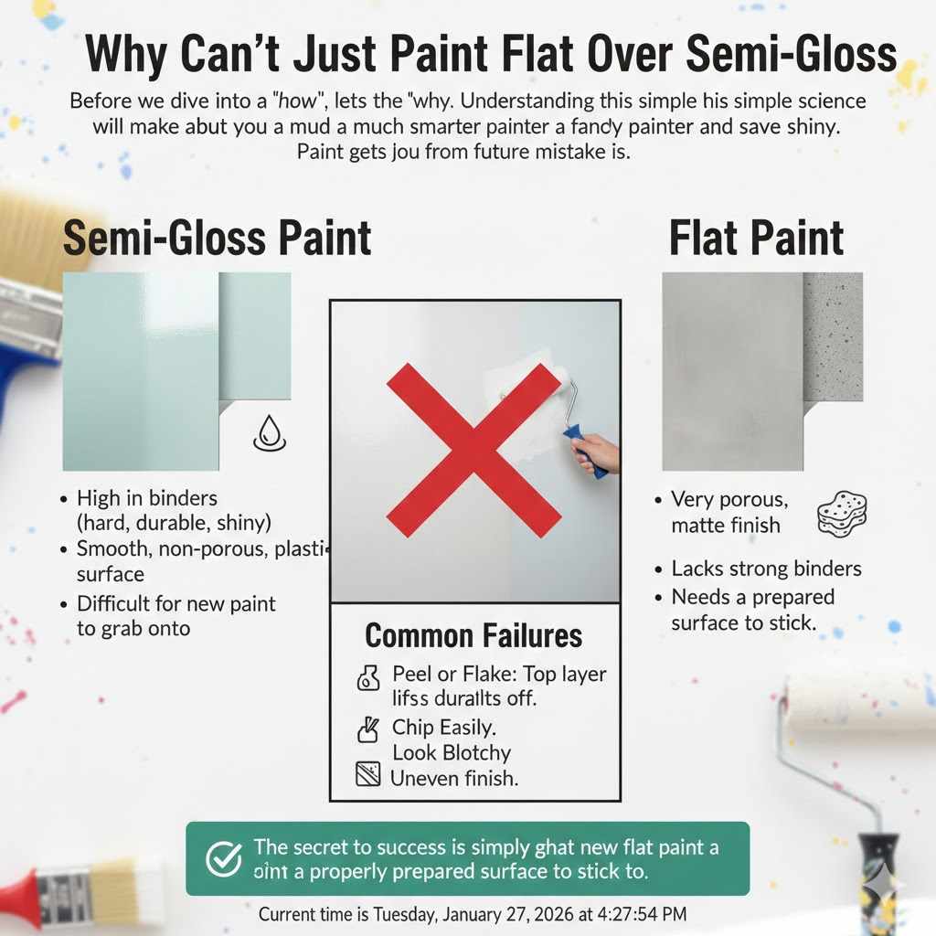 Why You Can't Just Paint Flat Over Semi-Gloss