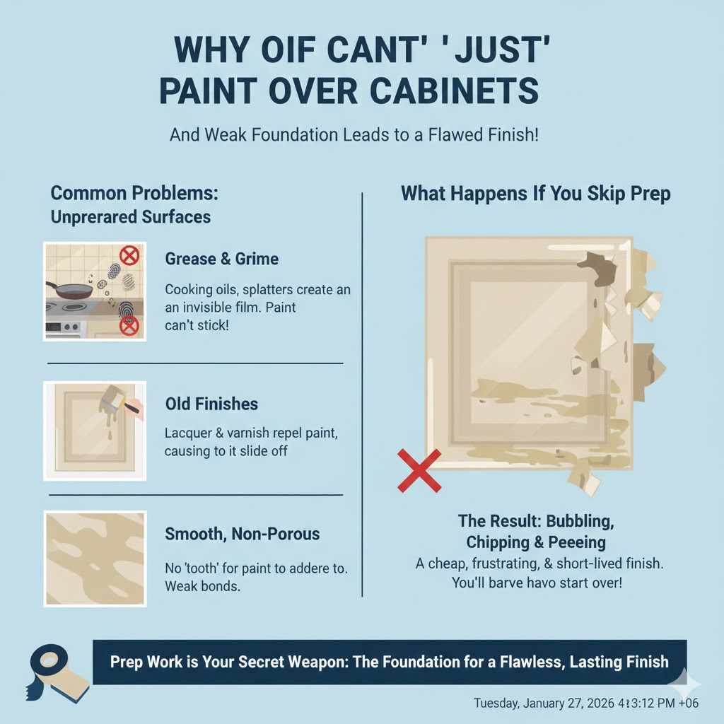 Why You Can't Just Paint Over Cabinets