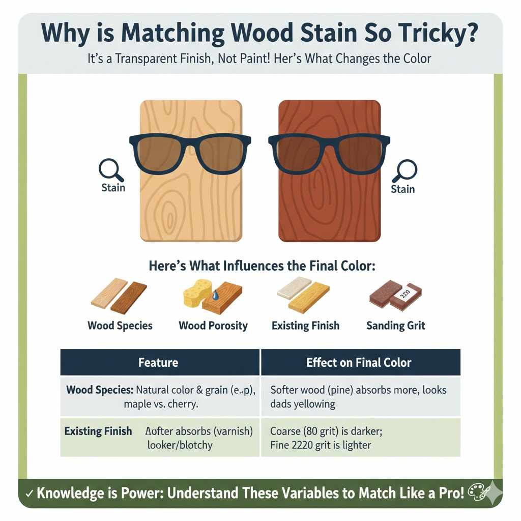 Why is Matching Wood Stain So Tricky