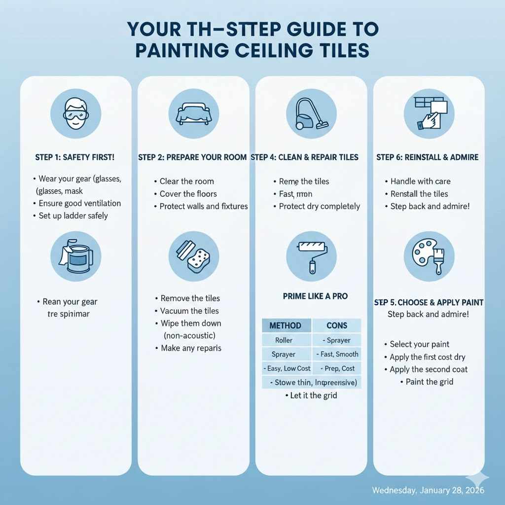 Your Step-by-Step Guide to Painting Ceiling Tiles