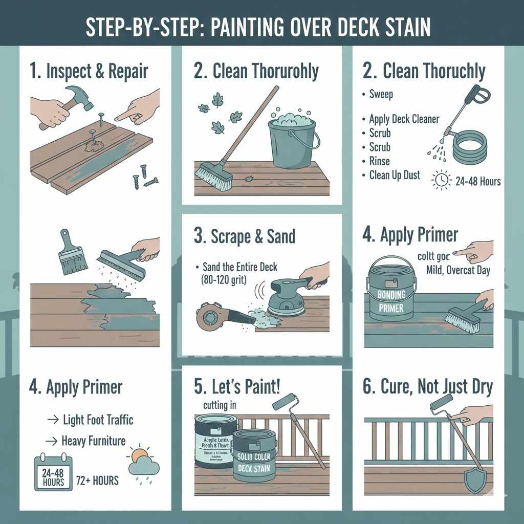 Your Step-by-Step Guide to Painting Over Deck Stain