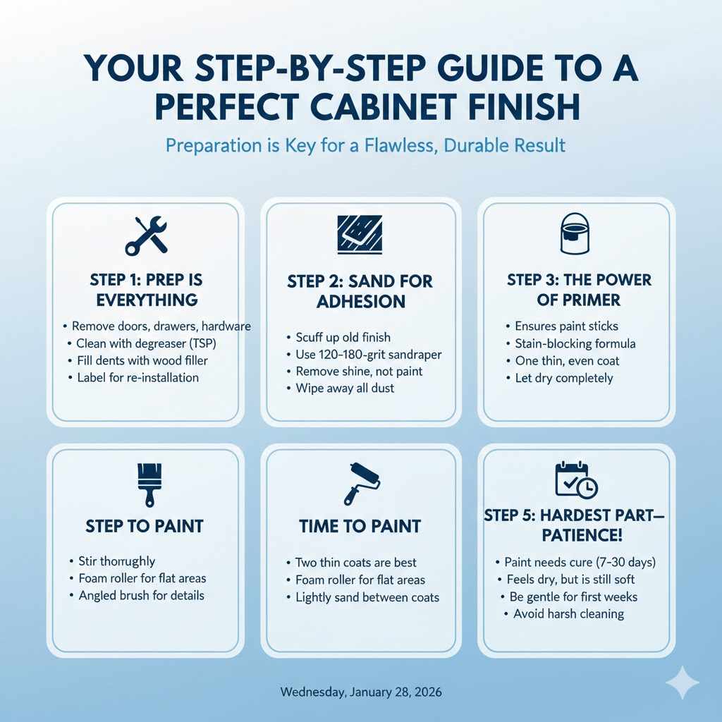 Your Step-by-Step Guide to a Perfect Cabinet Finish