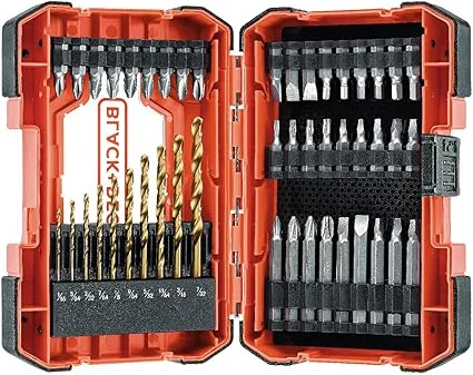 BLACK+DECKER 46-piece drill bit and screwdriver bit set