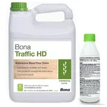 Bona Traffic HD Satin waterborne wood floor finish bottle and hardener