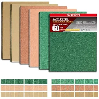 BOSHCRAFT 60-piece sandpaper assortment 60 to 320 grit