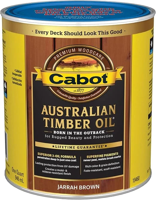 Cabot Australian Timber Oil stain, Jarrah Brown, 1 quart