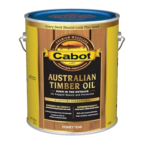 Cabot Australian Timber Oil wood stain and protector, Honey Teak, 1 gallon can