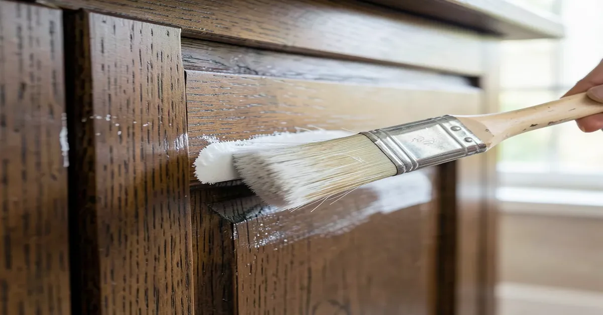 Applying primer over dark wood stain before painting
